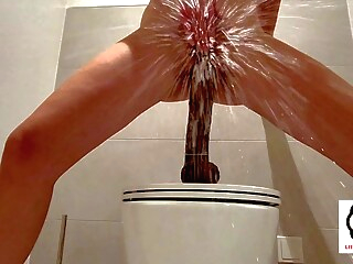 explosion squirt after toilet BBC ride amateur teen